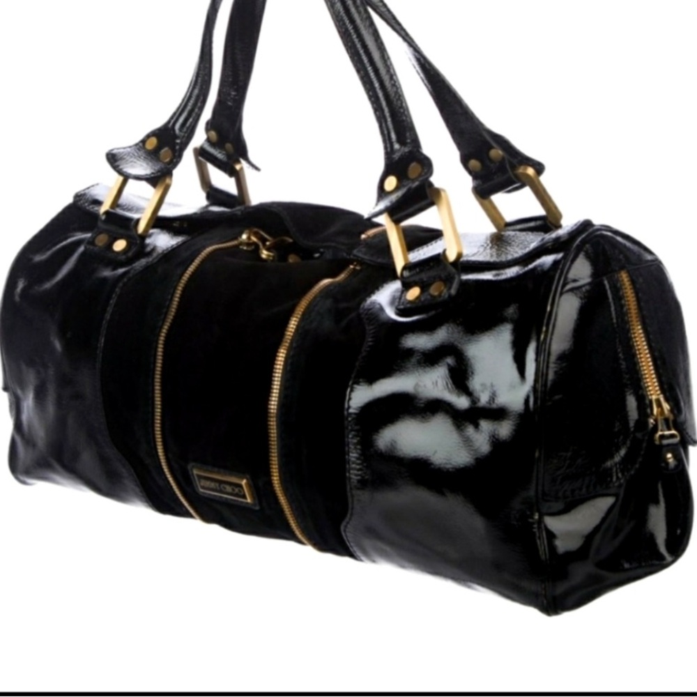 Authentic Jimmy Choo Expandable Satchel - Picture 2 of 11
